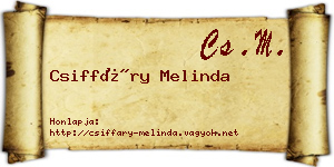 Csiffáry Melinda névjegykártya